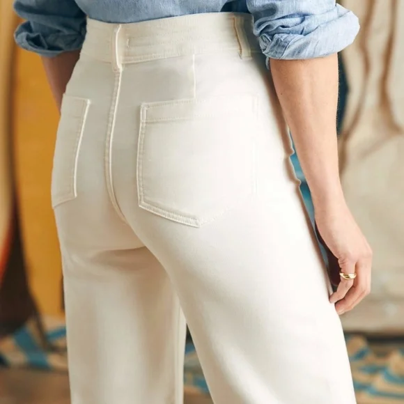 Faherty Stretch Terry Habor Pant Egret size 28 - Picture 2 of 6